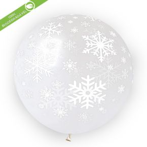 BALÃO DE LÁTEX SNOWFLAKES GS30 COM 5 UNIDADES -31"