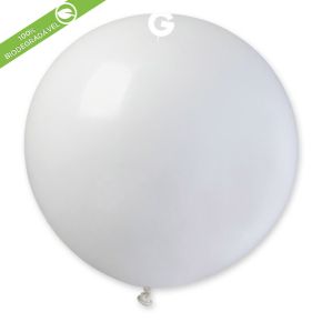 BALÃO DE LÁTEX WHITE#001 G30 COM 5 UNIDADES -31"