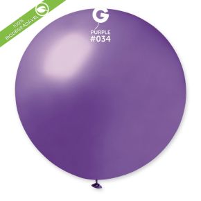 BALÃO DE LÁTEX METÁLICO PURPLE#034 GM30 COM 5 UNIDADES -31"