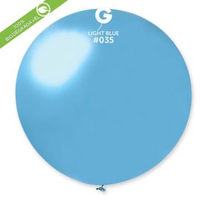 BALÃO DE LÁTEX METÁLICO LIGHT BLUE#035 GM30 COM 5 UNIDADES -31"