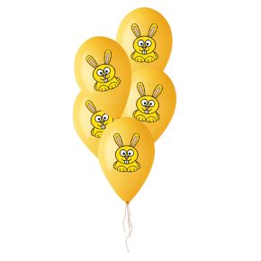 BALÃO DE LÁTEX FARM FRIENDS AMARELO GS120 COM 5 UNIDADES -13''