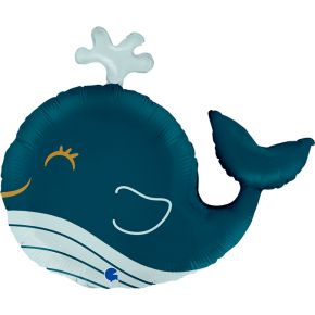 BALÃO METALIZADO FUNNY WHALE 26" GRABO