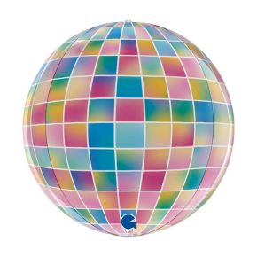 BALÃO METALIZADO GLOBE STROBO 15" GRABO