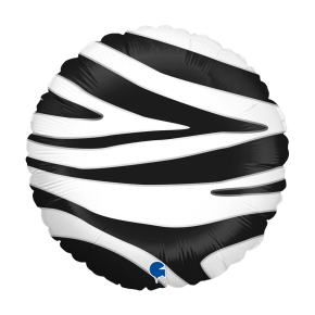 BALÃO METALIZADO ZEBRA STRIPED 18" GRABO