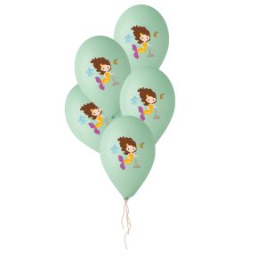 BALÃO DE LÁTEX SWEET MERMAID VERDE AGUA GS120 COM 5 UNIDADES -13''