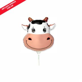 BALÃO METALIZADO COW HEAD SHAPE 14" FLEXMETAL